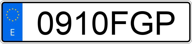 Numer rejestracyjny 0910FGP posiada FIAT SCUDO