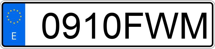 Numer rejestracyjny 0910FWM posiada SUZUKI GRAND VITARA