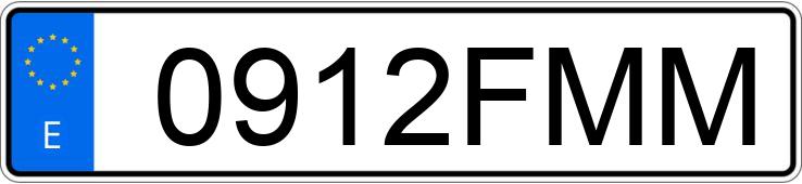 Numer rejestracyjny 0912FMM posiada SEAT IBIZA