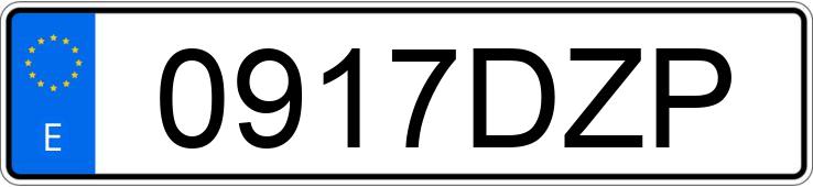 Numer rejestracyjny 0917DZP posiada HONDA CIVIC