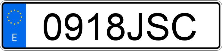 Numer rejestracyjny 0918JSC posiada VOLKSWAGEN TOURAN