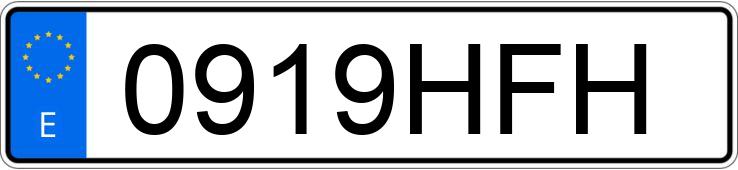 Numer rejestracyjny 0919HFH posiada KYMCO SUPER DINK