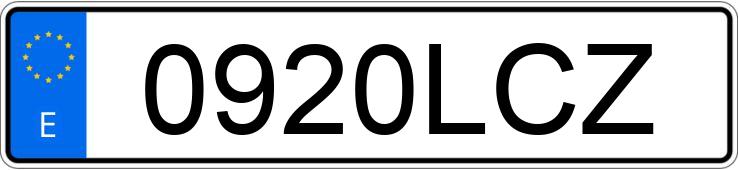 Numer rejestracyjny 0920LCZ posiada BMW X4