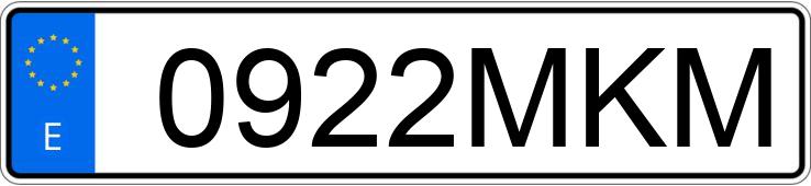 Numer rejestracyjny 0922MKM posiada KYMCO AGILITY S