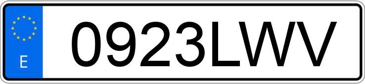 Numer rejestracyjny 0923LWV posiada BMW SERIE 3