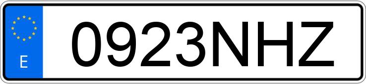 Numer rejestracyjny 0923NHZ posiada IVECO DAILY