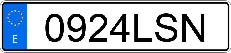 Numer rejestracyjny 0924LSN posiada RENAULT KANGOO