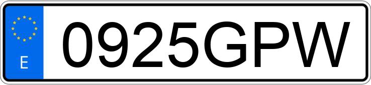 Numer rejestracyjny 0925GPW posiada HONDA CIVIC