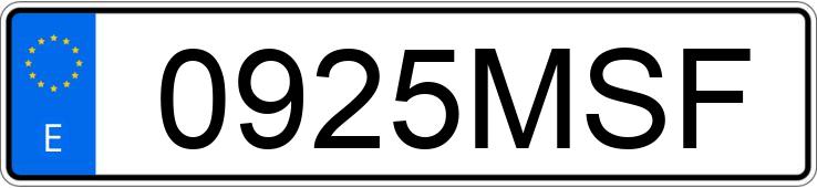 Numer rejestracyjny 0925MSF posiada VOLKSWAGEN CRAFTER