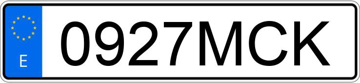 Numer rejestracyjny 0927MCK posiada BETA RR