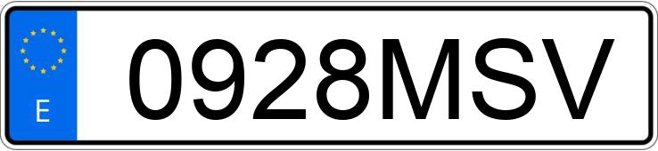 Numer rejestracyjny 0928MSV posiada RENAULT TRAFIC