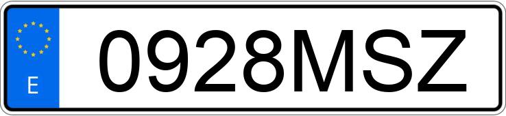Numer rejestracyjny 0928MSZ posiada KIA SPORTAGE