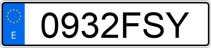 Numer rejestracyjny 0932FSY posiada PEUGEOT BOXER