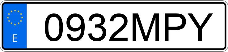 Numer rejestracyjny 0932MPY posiada MERCEDES VITO