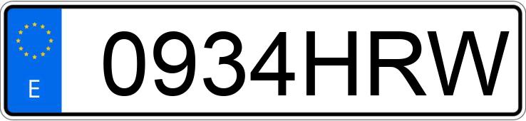 Numer rejestracyjny 0934HRW posiada OPEL CORSA