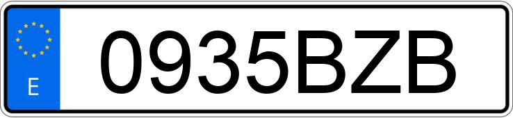 Numer rejestracyjny 0935BZB posiada PEUGEOT 106