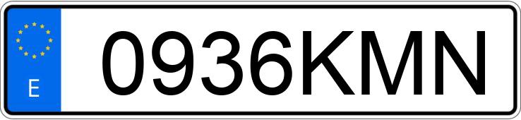 Numer rejestracyjny 0936KMN posiada KIA CEED