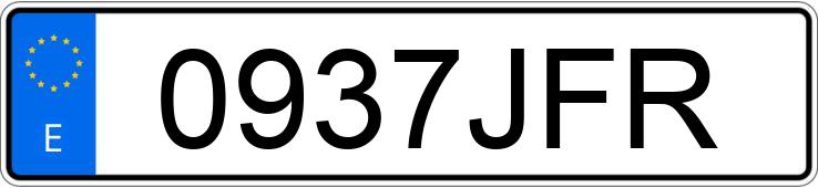 Numer rejestracyjny 0937JFR posiada FORD FOCUS