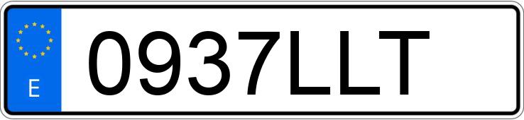 Numer rejestracyjny 0937LLT posiada AUDI A7 SPORTBACK