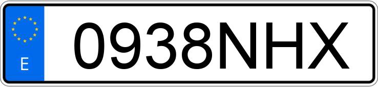 Numer rejestracyjny 0938NHX posiada PEUGEOT 2008