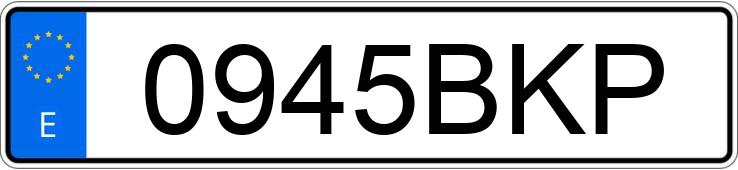 Numer rejestracyjny 0945BKP posiada VOLKSWAGEN GOLF