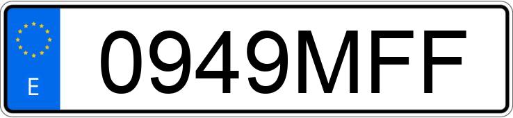 Numer rejestracyjny 0949MFF posiada DACIA DUSTER