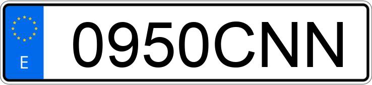 Numer rejestracyjny 0950CNN posiada BMW SERIE 3