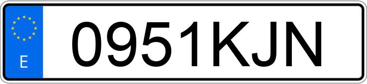 Numer rejestracyjny 0951KJN posiada JAGUAR E PACE