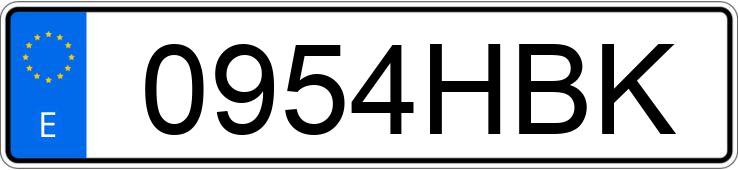 Numer rejestracyjny 0954HBK posiada AUDI TT