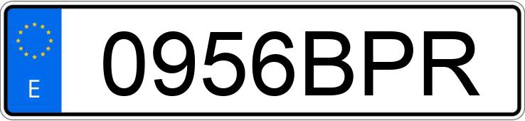 Numer rejestracyjny 0956BPR posiada MERCEDES SPRINTER