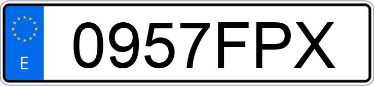 Numer rejestracyjny 0957FPX posiada OPEL ZAFIRA