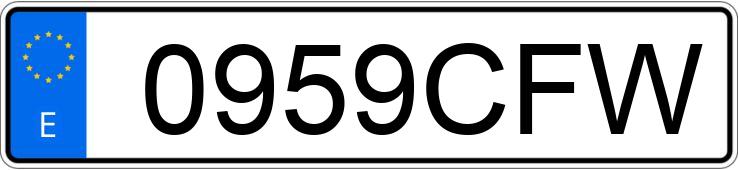 Numer rejestracyjny 0959CFW posiada OPEL ASTRA