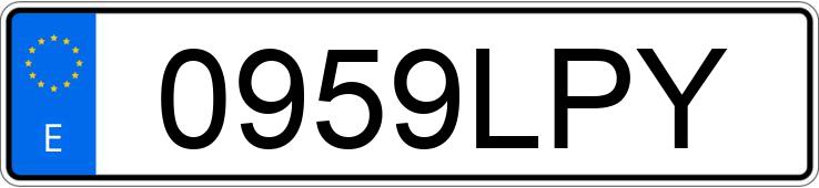 Numer rejestracyjny 0959LPY posiada DS DS7 CROSSBACK