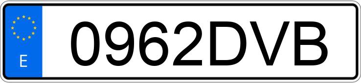 Numer rejestracyjny 0962DVB posiada SEAT ALTEA