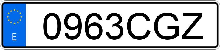 Numer rejestracyjny 0963CGZ posiada AUDI A3