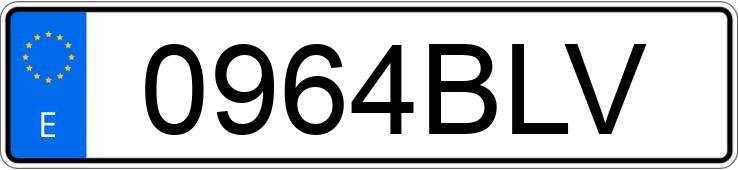 Numer rejestracyjny 0964BLV posiada BMW SERIE 3