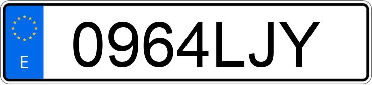 Numer rejestracyjny 0964LJY posiada AUDI A4