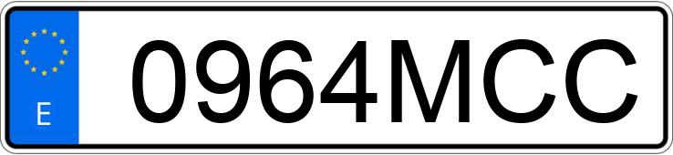 Numer rejestracyjny 0964MCC posiada FIAT DUCATO