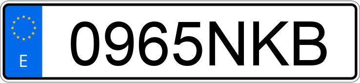 Numer rejestracyjny 0965NKB posiada RENAULT ESPACE