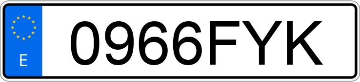 Numer rejestracyjny 0966FYK posiada PEUGEOT 207