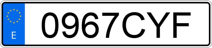 Numer rejestracyjny 0967CYF posiada SEAT IBIZA Numer rejestracyjny 0967CYF posiada SEAT IBIZA