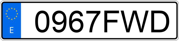 Numer rejestracyjny 0967FWD posiada FORD FOCUS