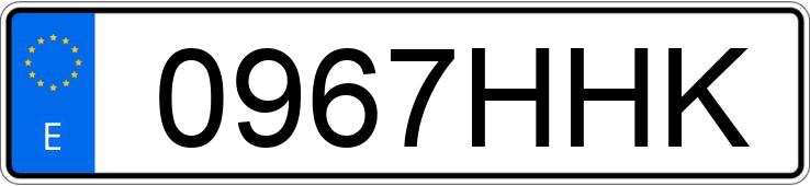 Numer rejestracyjny 0967HHK posiada PEUGEOT 308