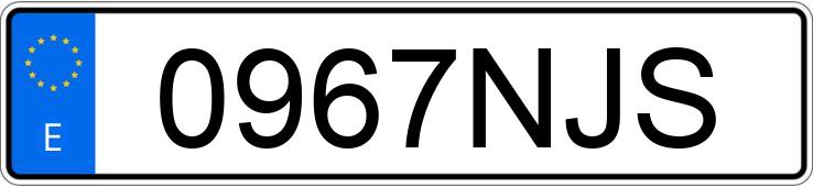 Numer rejestracyjny 0967NJS posiada SEAT LEON