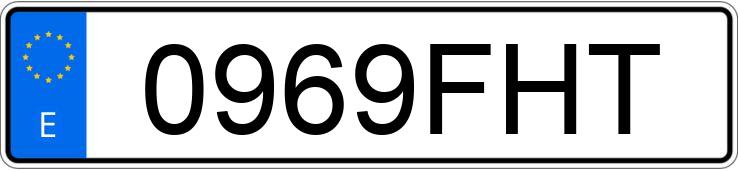 El número de registro 0969FHT tiene FIAT PUNTO