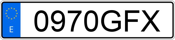 Numer rejestracyjny 0970GFX posiada SEAT IBIZA Numer rejestracyjny 0970GFX posiada SEAT IBIZA