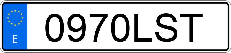 Registreringsnummeret 0970LST har SEAT IBIZA