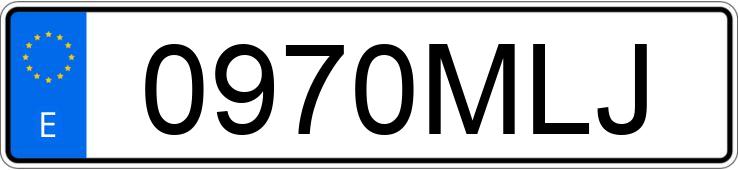 Numer rejestracyjny 0970MLJ posiada MERCEDES E (212-207)