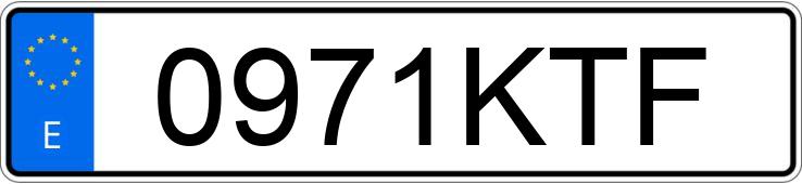 Numer rejestracyjny 0971KTF posiada ROYAL ALLOY GT