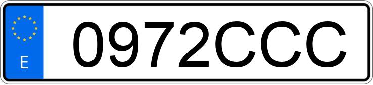 Numer rejestracyjny 0972CCC posiada PEUGEOT 307
